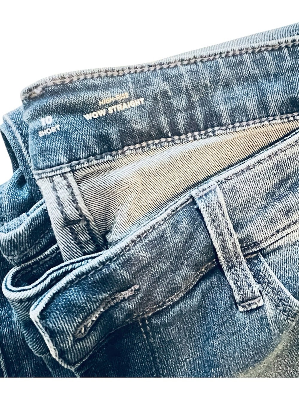 Old Navy High-Rise Wow Straight Jeans - Blue, Size 10P